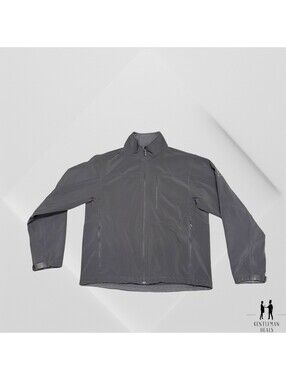 Tumi Sweater Men Large Adult Black Full Zip Polyester Mock Neck Outdoors Pockets